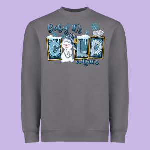 Baby It's Cold Outside Heavyweight Sweatshirt Designed By Fadigitalartstudio