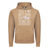 Vintage Coffee Clam Diggers Funny Quote Gift Long Beach Peninsula Vintage Hoodie - minhPixels