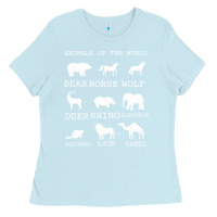 Baby Blue Animals Of The World Ladies Tee - Bettercallsaul