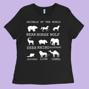 Animals Of The World Ladies Tee Designed By Bettercallsaul