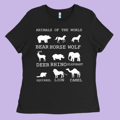 Animals Of The World Ladies Tee Designed By Bettercallsaul