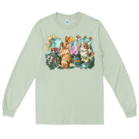 Matcha Easter Day wine glasses bunny Long Sleeve Tee - HowdyJamesFarm