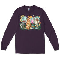 Plum Easter Day wine glasses bunny Long Sleeve Tee - HowdyJamesFarm