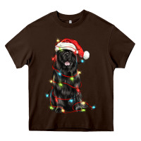 Chocolate Brown christmas newfoundland dog Heavy Core Tee - LillyAllenDesigns