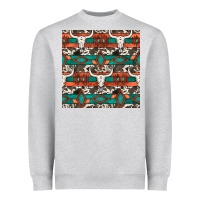 Heather Grey native american aztec seamless pattern 3 Heavyweight Sweatshirt - BundleAndBundleShop