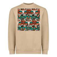 Mushroom native american aztec seamless pattern 3 Heavyweight Sweatshirt - BundleAndBundleShop