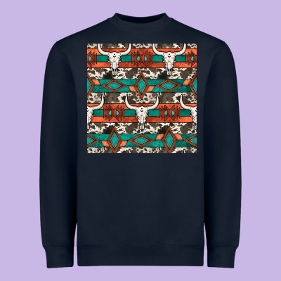 Native American Aztec Seamless Pattern 3 Heavyweight Sweatshirt Designed By Bundleandbundleshop