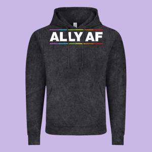 Ally Af Pride Rainbow Shirt  Proud Lgbtq Ally Tshirt Vintage Hoodie Designed By Minhpixels