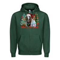 Sports Green merry Christmas goat Zipper Hoodie - CowhideDigitalArt