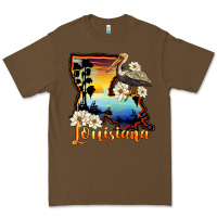 Cacao louisiana  sunset map magnolia Premium Tee - BarkalooDesign