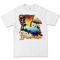 White louisiana  sunset map magnolia Premium Tee - BarkalooDesign
