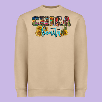 Chica Bonita Heavyweight Sweatshirt Designed By Bundleandbundleshop