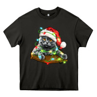 Asphalt christmas scottish fold cat Heavy Core Tee - LillyAllenDesigns
