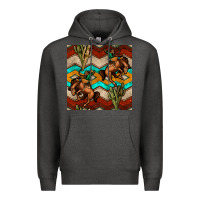 Charcoal Heather native american aztec seamless pattern 5 Premium Hoodie - BundleAndBundleShop