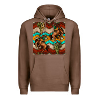 Chestnut native american aztec seamless pattern 5 Premium Hoodie - BundleAndBundleShop