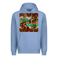 Colony Blue native american aztec seamless pattern 5 Premium Hoodie - BundleAndBundleShop