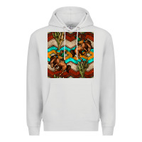 Dove Grey native american aztec seamless pattern 5 Premium Hoodie - BundleAndBundleShop