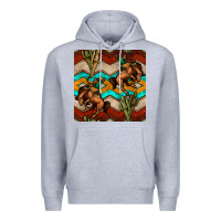 Heather Grey native american aztec seamless pattern 5 Premium Hoodie - BundleAndBundleShop