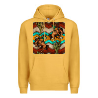 Mustard native american aztec seamless pattern 5 Premium Hoodie - BundleAndBundleShop