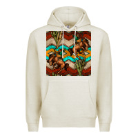 Oatmeal Heather native american aztec seamless pattern 5 Premium Hoodie - BundleAndBundleShop