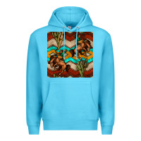 Ocean Blue native american aztec seamless pattern 5 Premium Hoodie - BundleAndBundleShop
