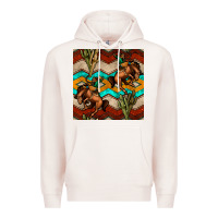 Pale Pink native american aztec seamless pattern 5 Premium Hoodie - BundleAndBundleShop