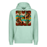 Seafoam native american aztec seamless pattern 5 Premium Hoodie - BundleAndBundleShop
