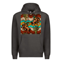 Smoke native american aztec seamless pattern 5 Premium Hoodie - BundleAndBundleShop