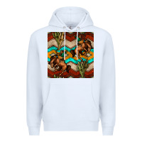White native american aztec seamless pattern 5 Premium Hoodie - BundleAndBundleShop