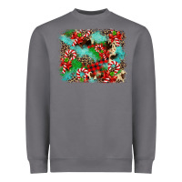 Storm Christmas Plaid Turquoise Glitter Cowhide Heavyweight Sweatshirt - FaDigitalArtStudio