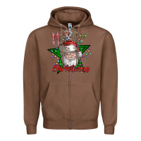 Chestnut festive santa claus greeting Zipper Hoodie - CowhideDigitalArt