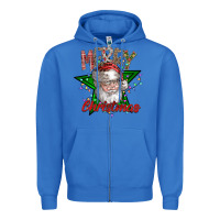 True Royal festive santa claus greeting Zipper Hoodie - CowhideDigitalArt