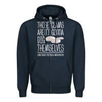 Navy Clam Diggers Funny Quote Gift Long Beach Peninsula Zipper Hoodie - minhPixels
