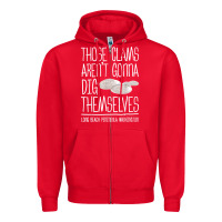 Red Clam Diggers Funny Quote Gift Long Beach Peninsula Zipper Hoodie - minhPixels