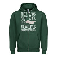 Sports Green Clam Diggers Funny Quote Gift Long Beach Peninsula Zipper Hoodie - minhPixels
