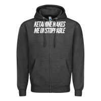 Charcoal Heather Ketamine  with Saying  Drugs Khole Dose Gift Idea Zipper Hoodie - minhPixels