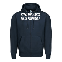Navy Ketamine  with Saying  Drugs Khole Dose Gift Idea Zipper Hoodie - minhPixels