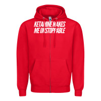 Red Ketamine  with Saying  Drugs Khole Dose Gift Idea Zipper Hoodie - minhPixels