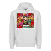 Dove Grey Mexican girl Premium Hoodie - RanaPortraitStore