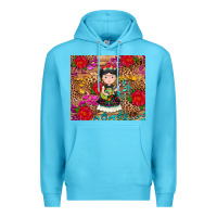 Ocean Blue Mexican girl Premium Hoodie - RanaPortraitStore