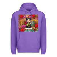 Purple Mexican girl Premium Hoodie - RanaPortraitStore