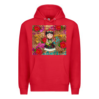 Red Mexican girl Premium Hoodie - RanaPortraitStore