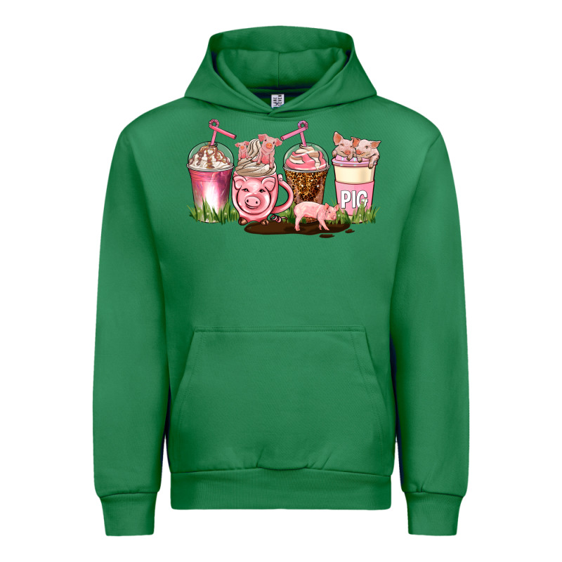 Pig Coffee Cups Urban Hoodie by AdoDesignShop | Teevron