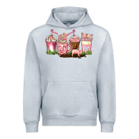 Heather Grey pig coffee cups Urban Hoodie - AdoDesignShop