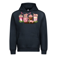 Navy pig coffee cups Urban Hoodie - AdoDesignShop