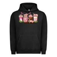 Pigment Black pig coffee cups Urban Hoodie - AdoDesignShop