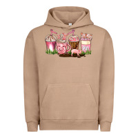 Pigment Burro pig coffee cups Urban Hoodie - AdoDesignShop