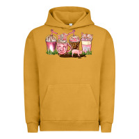 Pigment Peanut Butter pig coffee cups Urban Hoodie - AdoDesignShop