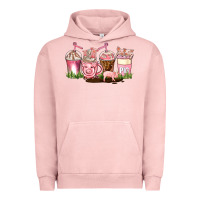 Pigment Salmon pig coffee cups Urban Hoodie - AdoDesignShop
