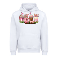 White pig coffee cups Urban Hoodie - AdoDesignShop